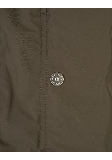 Giacca In Micro Twill Verde Militare STONE ISLAND | K1S154100006-S0026V0054